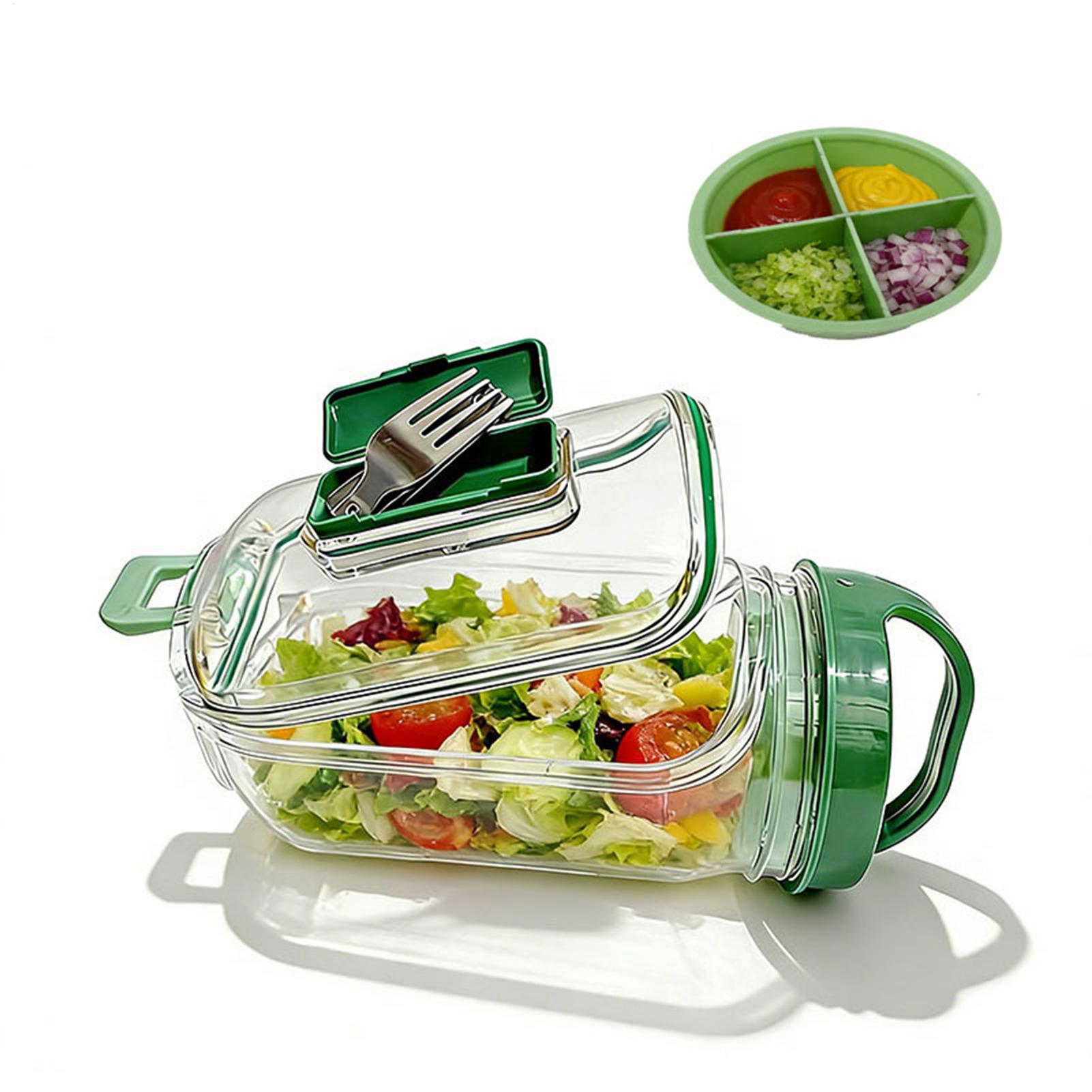 Meal Prep Gym - Pojemnik na sałatę z bocznym otworem,