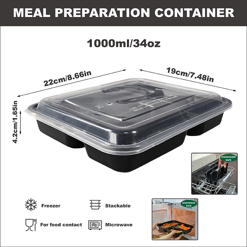 Pojemniki na posiłki z 3 przeg – Meal Prep Gym recenzja i cena